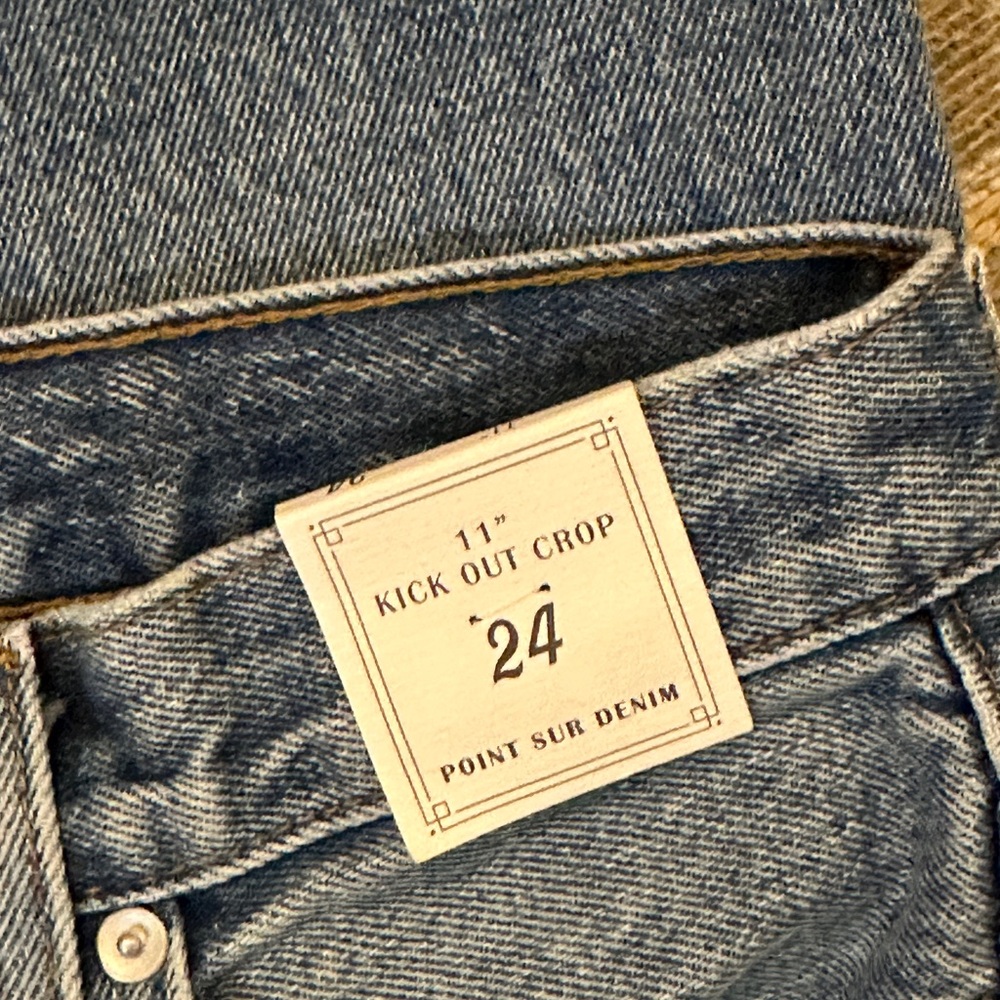NWT J. Crew Point Sur Kick Out Crop Flare Jeans size 24 Lightwash Blue NWT